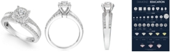 Macy's Diamond Halo Engagement Ring (3/4 ct. t.w.) in 14k White Gold